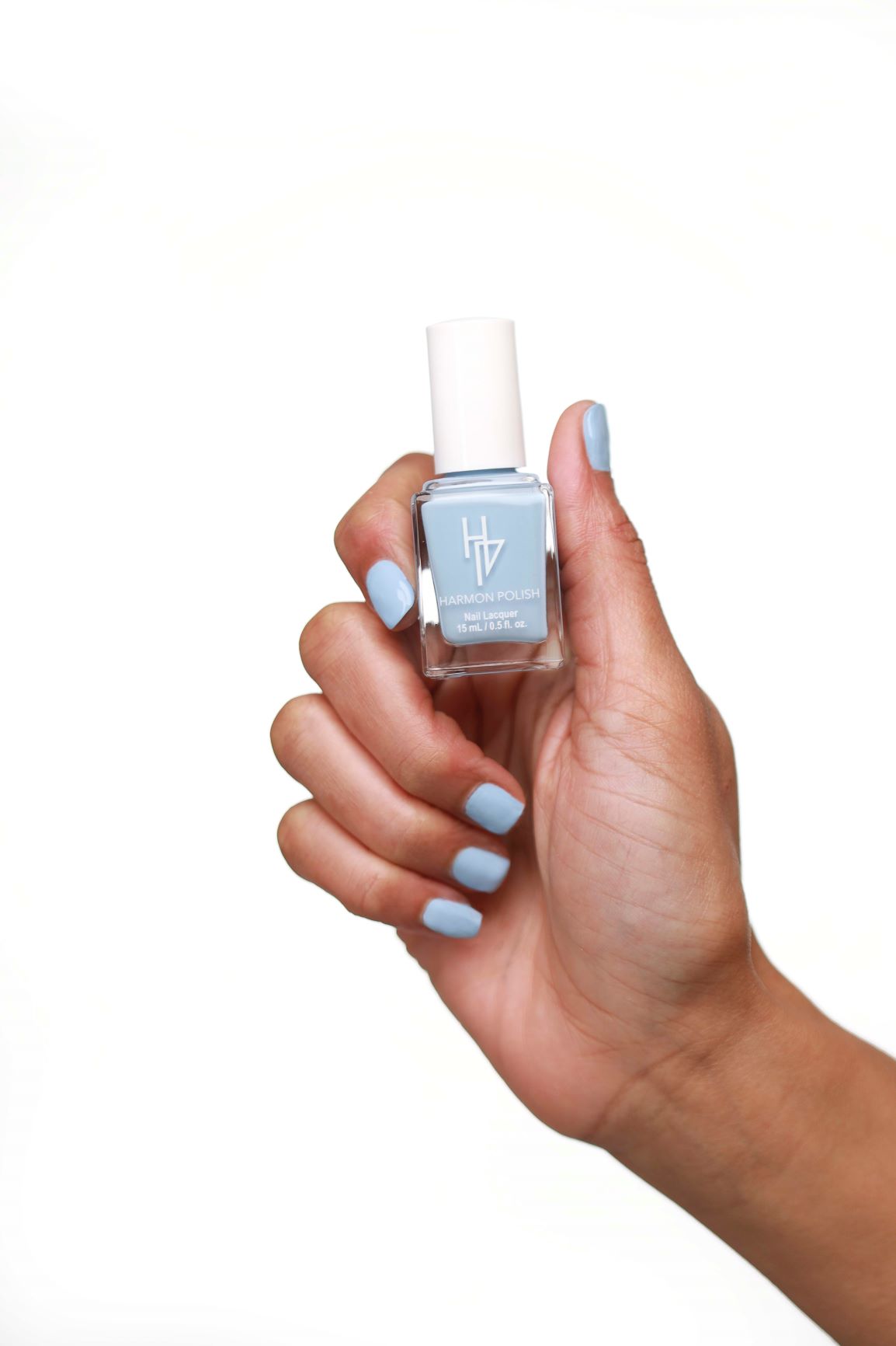 Aqua blue crème nail polish