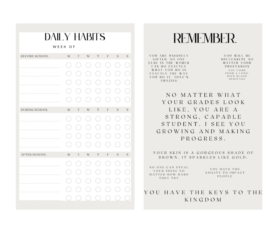 Schedule Your Success Affirmation Board Goal Planner