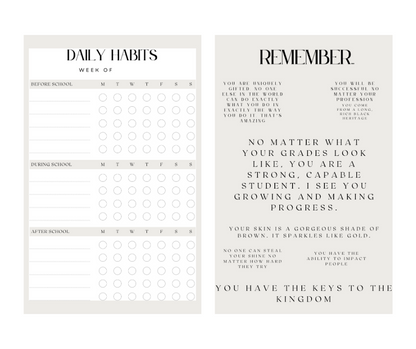 Schedule Your Success Affirmation Board Goal Planner