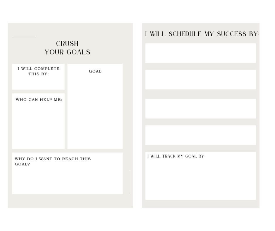 Schedule Your Success Affirmation Board Goal Planner