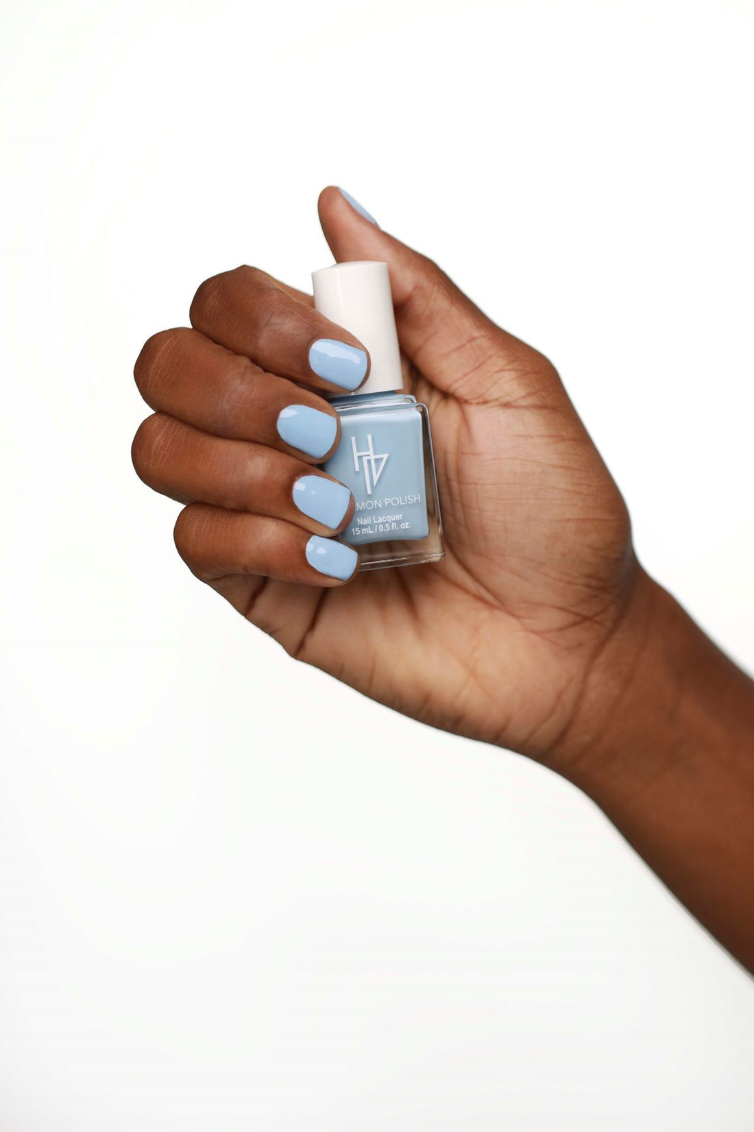 Aqua blue crème nail polish